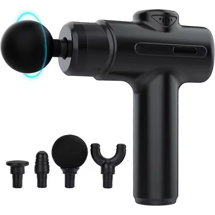 Pistola de Masaje Muscular Mini Masajeador de Percusión de Tejido Profundo con 6 Cabezas - 1