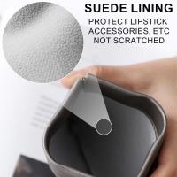 Bolsa de cosméticos de cuero, paquete de 3, minibolsa, bolsa de cosméticos, bolsa de viaje para maquillaje, bolsa de maquillaje portátil para mujer, pequeña, impermeable, bolsa de almacenamiento multifuncional - details 2