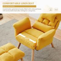 Relájate con reposapiés, sillón reclinable con respaldo ajustable 360 ° Sillón de televisión de terciopelo con marco de madera - details 4
