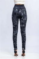 Body de mezclilla estampado para mujer, leggings elásticos, cintura alta, levantamiento de cadera, pantalones Kasur, entrenamiento, correr, gimnasio - details 13