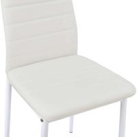 Sillas de Comedor Juego de 4 Sillas de Metal para Cocina, Silla de Mesa Comoda Silla con Asiento Tapizado, Negro - details 21