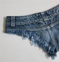 Mini jeans hot dance tanga bar shorts denim playa casual damas - details 5