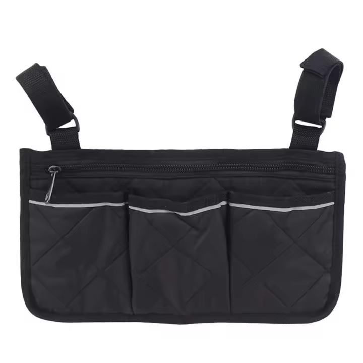 Bolsa organizadora para reposabrazos de silla de Camping, ajuste Universal resistente con tira reflectante - 1