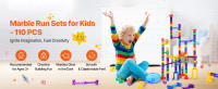 SucceBuy Juego de Carreras de Mármol, con Elevador Motorizado, Juego mental de Laberinto de Mármol, Bloques de Construcción Educativos STEM para niños - details 0