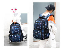 Mochilas escolares de nailon impermeables de 3 piezas para niños y adolescentes, bolsa de almuerzo, estuche para lápices - details 2