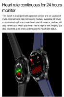 2025 Nuevo ET381 Smartwatch Asistente de voz ECG Electrocardiograma Detección de glucosa en sangre no invasiva Pantalla AMOLED Compatible con Android IOS Smartwatch - details 10