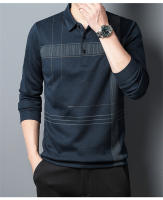 Camiseta Casual para Hombres CASUMANL EU SIZE con Cuello Abotonado y Rayas Empresarial Manga Larga para Otoño Ajuste Regular - details 7