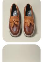 Zapatos de cuero de vaca puro de alta gama, cuero genuino, suela suave y transpirable de piel de vaca de primera capa. - details 3
