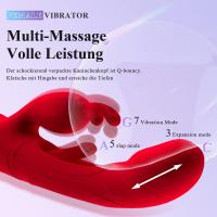 Vibrador Juguetes sexuales para mujeres - Vibradores de conejo 4 en 1 Juguetes para adultos con 7 modos de vibración, nueva aplicación G Spot Consolador de empuje anal, vibrador de clítoris para parejas femeninas Juegos de juguetes sexuales de rosas - details 7