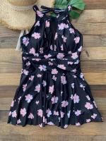 Traje de baño de una pieza de talla grande para mujer, traje de baño grande con falda, monokini vintage, 2023 - details 10