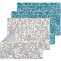 Alfombrilla de secado de platos, tapete de microfibra Reversible absorbente, lavable a máquina, 15 pulgadas, 20 pulgadas, paquete de 4 - details 0
