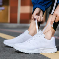 Zapatillas de correr ligeras blancas para mujer, zapatos de entrenamiento antideslizantes, Zapatillas de malla transpirable para caminar - details 16