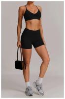 Conjunto de Gimnasio Yoga UDS para Mujeres Ropa de Entrenamiento de Manga Corta, Camisón Largo, Monos de Camping PIESS, Shorts de Correr - details 24
