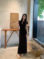 Vestido adelgazante y ceñido a la cadera para mujer, estilo francés de vacaciones, puro deseo de verano, sensación de alta gama, camisola larga - details 9