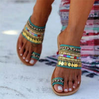 Sandalias de verano con punta plana y anillo para mujer, talla grande - details 4