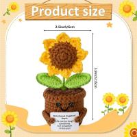 GIRASOL EMOCIONAL EN LANA PREMIUM |   Peluche Terapéutico 14cm con Tarjeta Motivacional - Decoración Hogar/ Oficina + Regalo Original para Familia y Amigos【Italia 2025 nueva venta caliente】 - details 1
