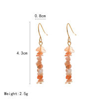Pendientes de orejas de cristal natural Regalos de mujer Regalos de cumpleaños Regalos de Navidad Pendientes colgantes de amatista Pendientes de cornalina - details 3