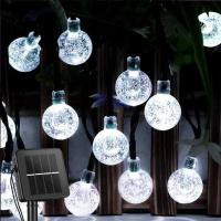 Guirnalda de luces solares para exteriores, luz de hadas de cristal, 8 modos, luz de Patio impermeable para decoración de fiesta de jardín - details 7