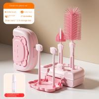 Juego de cepillos de limpieza de biberones multifuncional, oso 8 en 1, cepillo para lavar vasos de vidrio, escurridor de almacenamiento, Kit de cepillo para biberones de León - details 17