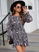 Vestido corto de manga larga para mujer, prenda elegante y bonita con cuello redondo, Estilo Vintage, a la moda, 2025 - details 10