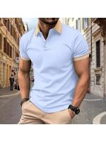 Polo de verano 2025, camisa de color a juego con botones para hombre, polo deportivo, polo de manga corta. - details 3