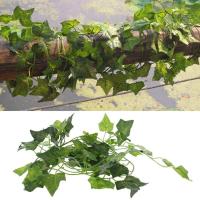 Enredadera Artificial verde de plástico falso para escalada, hoja de Tigre, vid, Terrario de reptiles, decoración de serpiente - details 0
