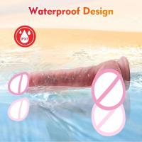 Leten-vibrador realista para mujer, consolador de empuje, estimulación del ano y la vagina, Control remoto, pene grande falso, Juguetes sexuales - details 6