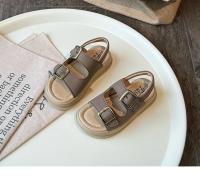 Sandalias de playa informales para niños y niñas, zapatos planos con hebilla de Metal para vacaciones de verano, diseño minimalista de estilo neutro elegante - details 7