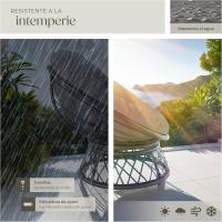 Muebles Jardín Exterior Resistentes a Intemperie, Sillón para Conjunto Jardín Exterior, Cojín Grande y Mullido, Altura Ajustable - Gris - details 14
