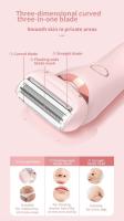 Maquinillas de afeitar eléctricas para mujer, afeitadoras faciales 2 en 1 para Bikini, depilación para axilas, piernas, recortador corporal para mujer, resistente al agua IPX7 - details 3