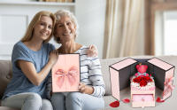 Joyero Rosa eterna de doble apertura, regalo para el día de la madre, cumpleaños y San Valentín, de hija e hijo a mamá - details 0