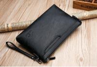 Bolso de mano de negocios con diseño de marca a la moda, bolsos tipo sobre de cuero PU de alta calidad, cartera de viaje informal para hombre, bolsillo para teléfono móvil - details 5
