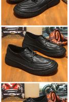 Zapatos de cuero para hombre, de cuero genuino de alta gama, primera capa de cuero vacuno, suela suave. - details 8