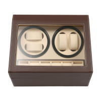 Caja giratoria automática para relojes, 4 y 6, rotación silenciosa, caja de lujo para hombre - details 6