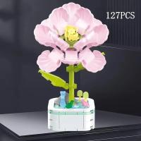 Juguete de bloques de construcción modelo de flores, ramo eterno, decoración creativa de plantas de escritorio para el hogar, juguetes educativos para niños, regalo de cumpleaños - details 4