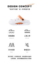Nuevo agujero zapatos zapatillas de los hombres de moda exterior desgaste de las mujeres antideslizante de gama alta de verano al aire libre hogar baño interior no maloliente pies hombres - details 2