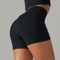 Hamidou-pantalones cortos deportivos para mujer, mallas transpirables de cintura alta para Yoga, correr, ciclismo, entrenamiento, gimnasio, Verano - details 12