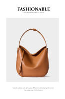Bolso de mano minimalista cómodo de cuero suave Bandolera de hombro de gran capacidad de cuero de vaca - details 16