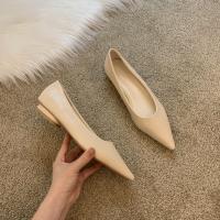 Nuevos zapatos de abuela de cuero suave con tacón bajo y punta estrecha de primavera - details 14
