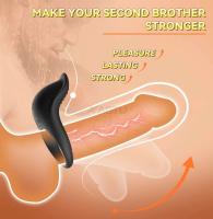 Leten para hombres Control de aplicación anillo vibratorio retardante de eyaculación masajeador de testículos masculino vibrador juguete sexual parejas productos para adultos - details 7