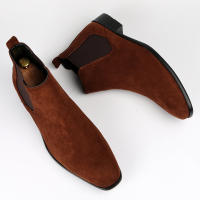 Botas Chelsea para hombre, zapatos para hombre con cabeza cuadrada pequeña, botas cortas para hombre de moda versátil, botines - details 8