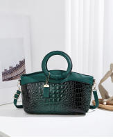 Estilo de bolso de mujer nuevo patrón de cocodrilo personalizado anillo hombro oblicuo span bag - details 14