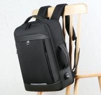 Mochila para ordenador portátil expandible para hombre, bolsa impermeable negra para Notebook, 16 pulgadas, 17 pulgadas, mochila de trabajo multifunción para negocios - details 20