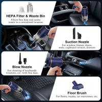 Aspiradora de Mano para Coche de Alta Potencia de 120W 9000Pa, Luz LED, Múltiples Boquillas para Hogar, Oficina, Mascotas - details 5