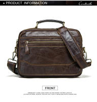 CONTACT'S-bolso bandolera de cuero de vaca para hombre, bandolera grande, informal - details 6