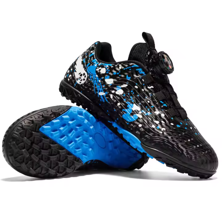 Nuevas zapatillas de fútbol bajas transfronterizas con tacos rotos y hebilla giratoria - 1