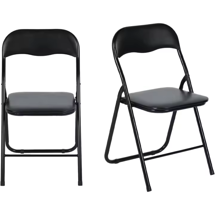 Juegos de sillas plegables de PVC, sillas plegables, estructura de metal, silla de camping, silla plegable, silla de oficina, silla de escritorio que ahorra espacio para invitados - 1