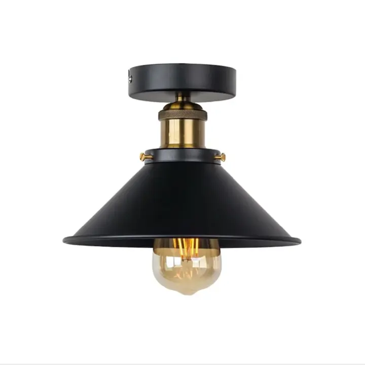 Lámpara de techo estilo industrial vintage – Plafón retro con casquillo E27 para cocina, pasillo o comedor - 1