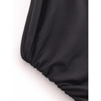 Vestido largo asimétrico sin mangas con dobladillo fruncido lateral para mujer de High Street, negro, sexy, maxi. - details 13