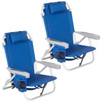 sillas plegables multiposición para playa, jardín, terraza o camping, 5 posiciones, 49x58x80 cm, Altura asiento 27 cm, Topes antivuelco, Soporta 100 kg, Con asas de transporte (85469) - details 37